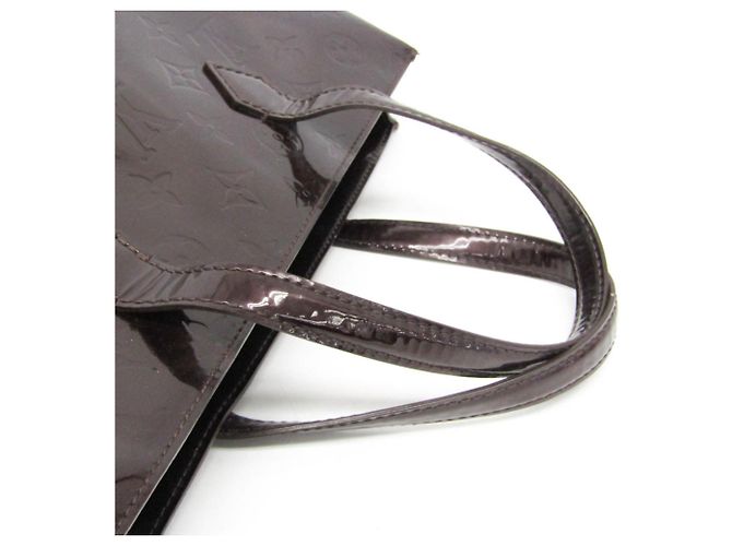 Borsa Louis Vuitton Monogram Vernis Wilshire PM Bordò - vista 10