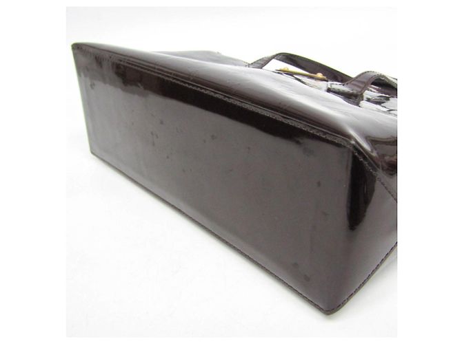Borsa Louis Vuitton Monogram Vernis Wilshire PM Bordò - vista 5