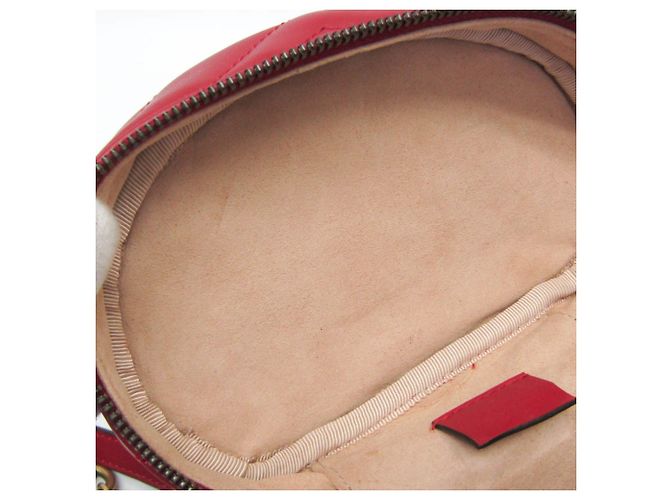 Gucci GG Marmont Damen-Leder-Rucksack mit Steppung Rot - Ansicht 9