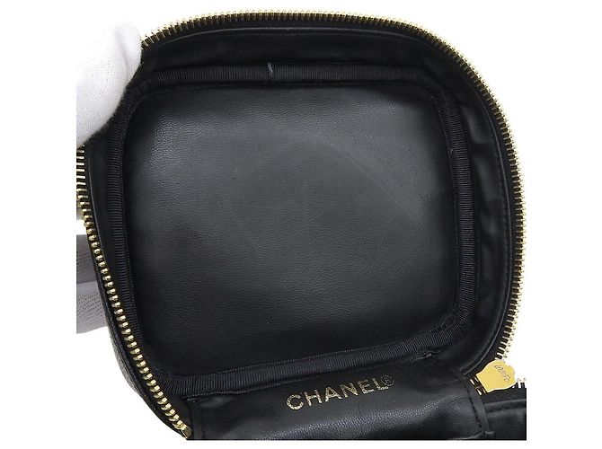 Borsa Vanity in Caviar Chanel Nero - vista 8
