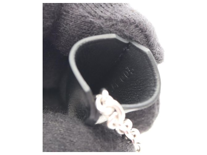 Collana in pelle e acciaio inossidabile Hermès Nero - vista 3