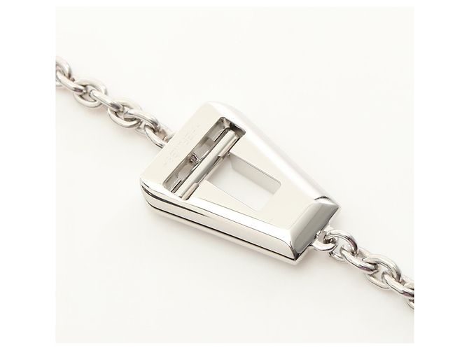 Collana in pelle e acciaio inossidabile Hermès Nero - vista 6