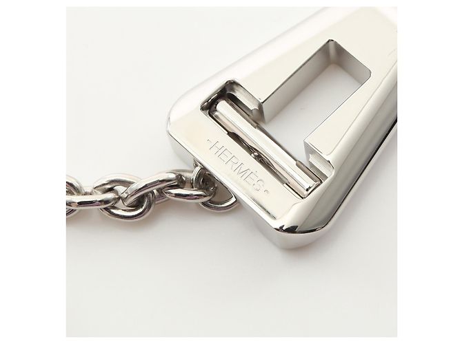 Collana in pelle e acciaio inossidabile Hermès Nero - vista 7