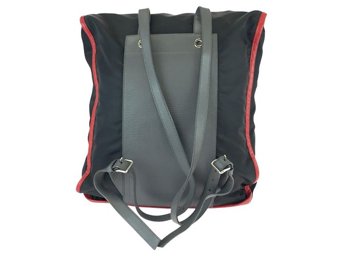 Prada Nylon Leather Tessuto 2way Backpack Black - view 2