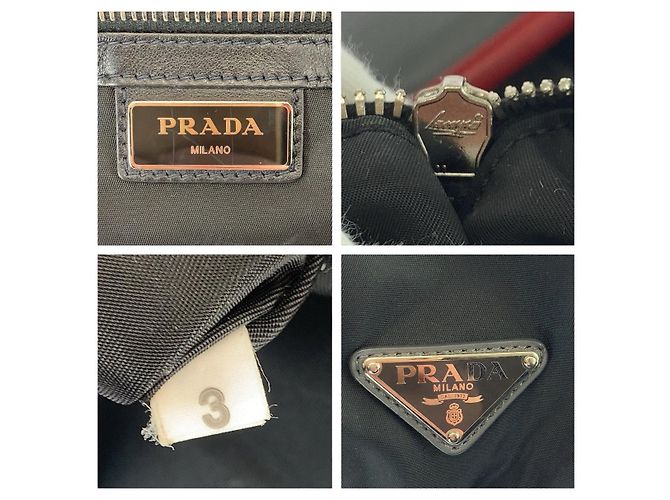 Prada Nylon Leather Tessuto 2way Backpack Black - view 4