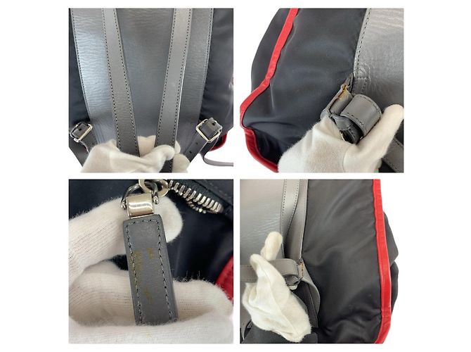 Prada Nylon Leather Tessuto 2way Backpack Black - view 5