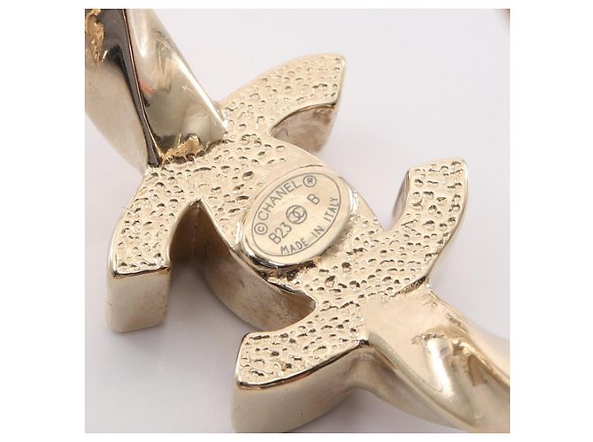 Orecchini a cerchio Chanel Coco Mark in oro con strass D'oro Metallico - vista 5