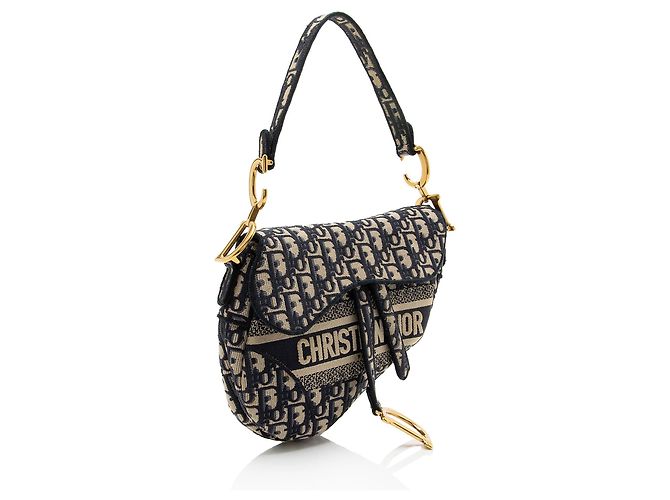 Saddle Borsa a sella con Logo Oblique di Dior Marrone Beige - vista 2