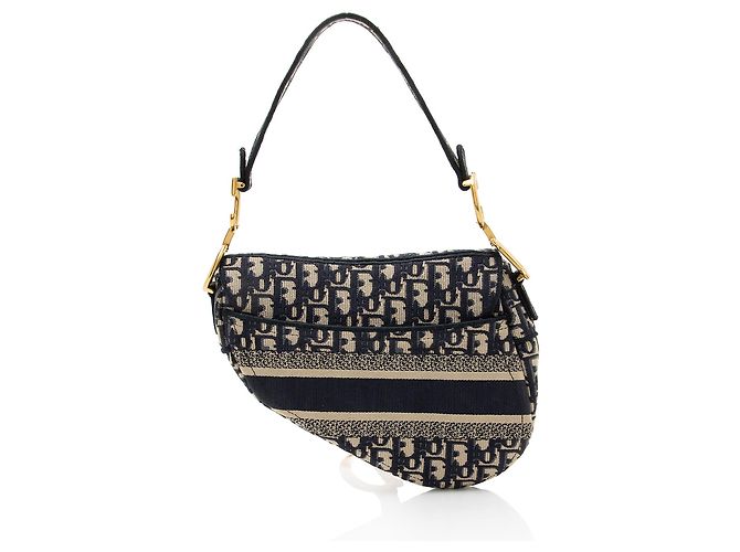 Saddle Borsa a sella con Logo Oblique di Dior Marrone Beige - vista 3