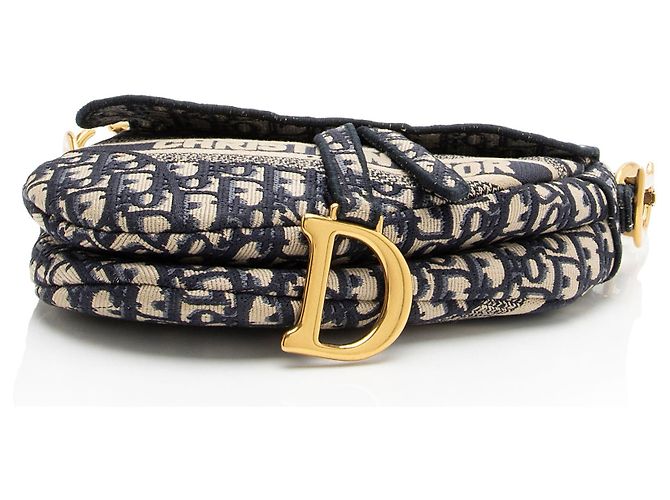 Saddle Borsa a sella con Logo Oblique di Dior Marrone Beige - vista 4