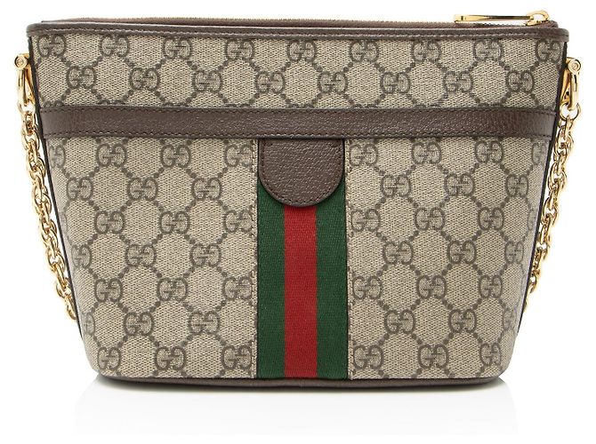 Mini bolso de hombro Ophidia GG Supreme de Gucci Castaño Beige - vista 3