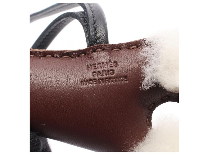 Pendente Buddy Charm in pelle di pecora Hermès Marrone - vista 3