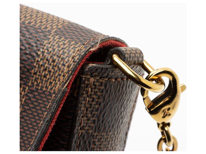 Pochette Félicie Pochette Felicie Damier Ebene di Louis Vuitton Marrone - vista 10