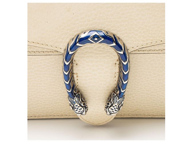 Sac à bandoulière Gucci Dionysus en cuir moyen E/W Blanc - vue 10