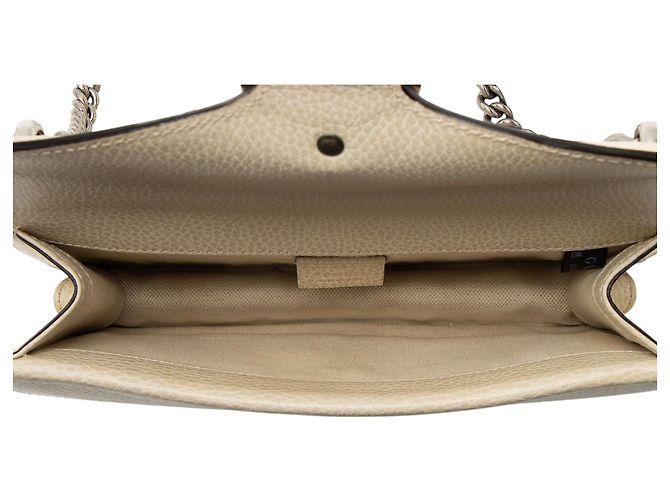 Sac à bandoulière Gucci Dionysus en cuir moyen E/W Blanc - vue 7