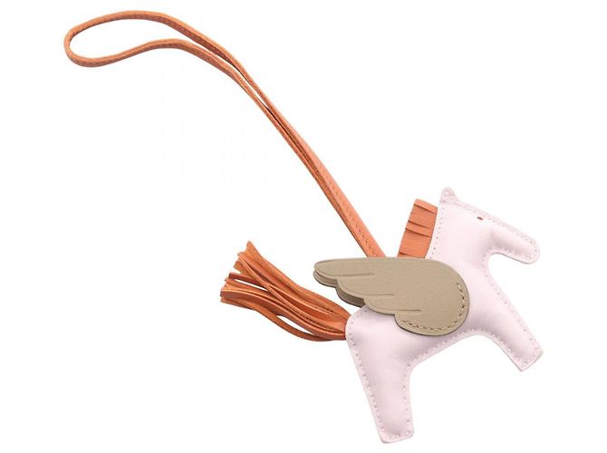 Hermès Charm de couro Hermes Rodeo Pegasus PM Rosa - vista 5