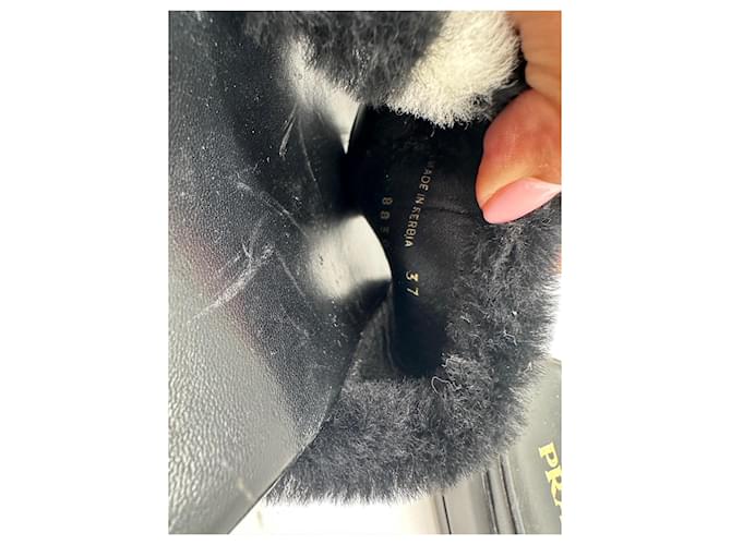 Mule Prada in pelle nera Nero - vista 8