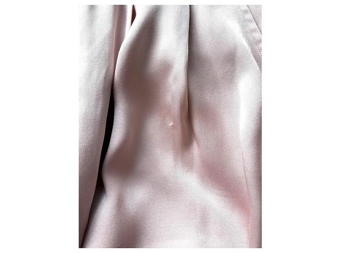 Anine Bing Pantalones de Seda Rosa de Pierna Ancha - vista 6