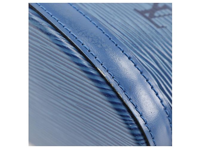 Borsa a mano Louis Vuitton Saint Jacques in pelle Epi Blu - vista 13