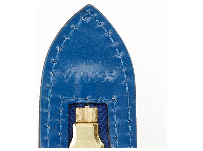 Borsa a mano Louis Vuitton Saint Jacques in pelle Epi Blu - vista 18