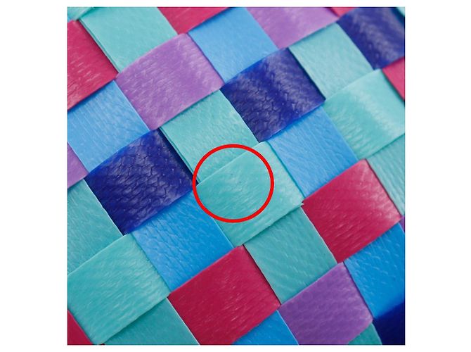 Marni Pod geflochtener Eimer-Handtasche aus Polypropylen Blau Mehrfarben - Ansicht 10