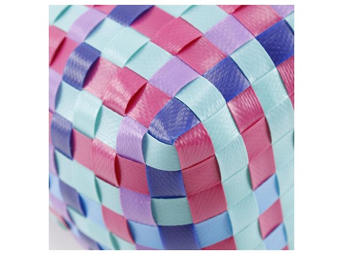 Marni Pod geflochtener Eimer-Handtasche aus Polypropylen Blau Mehrfarben - Ansicht 4