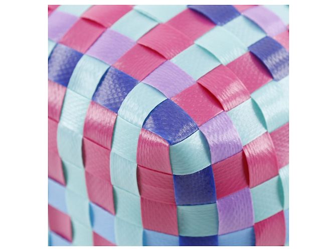 Marni Pod geflochtener Eimer-Handtasche aus Polypropylen Blau Mehrfarben - Ansicht 5