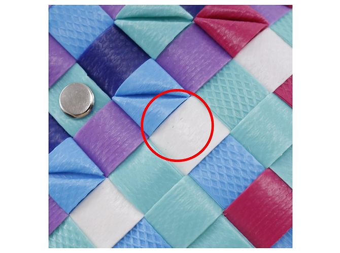 Marni Pod geflochtener Eimer-Handtasche aus Polypropylen Blau Mehrfarben - Ansicht 8