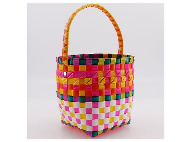 Borsa a mano intrecciata Pod Marni in polipropilene Multicolore Arancione - vista 3