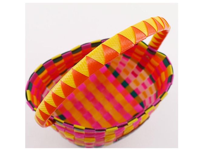 Borsa a mano intrecciata Pod Marni in polipropilene Multicolore Arancione - vista 6
