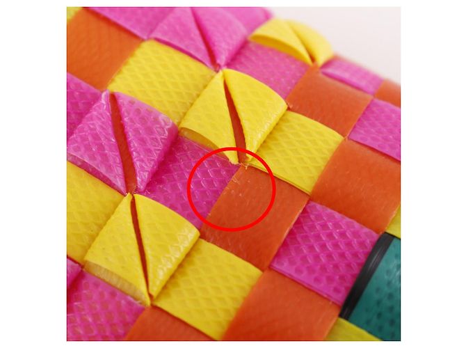 Borsa a mano intrecciata Pod Marni in polipropilene Multicolore Arancione - vista 8