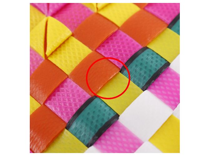 Borsa a mano intrecciata Pod Marni in polipropilene Multicolore Arancione - vista 9