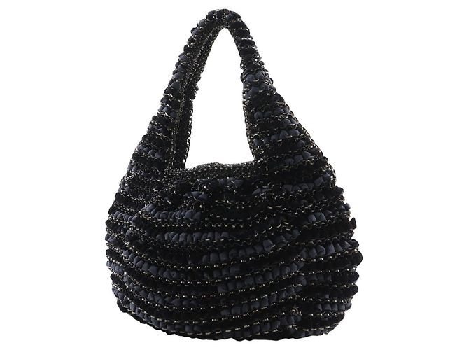 Autre Marque Borsa Tote 2 in 1 Velluto×Filo Anteprima Nero - vista 2