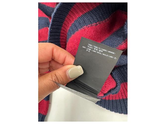 Saint Laurent Wollpullover Rot Blau - Ansicht 11