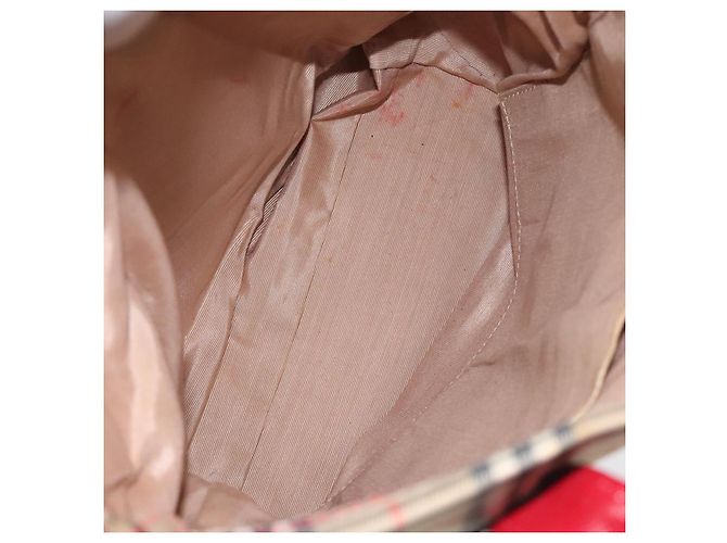 Bolsa Tote em lona e couro com estampa Nova Check da Burberry Vermelho - vista 5