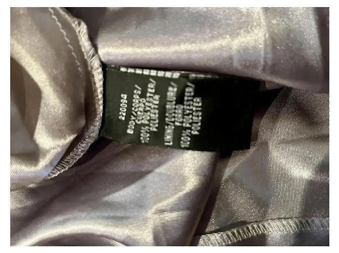 Autre Marque Trägerloses silbernes Abendkleid mit leicht verstärktem Oberteil Grau - Ansicht 7