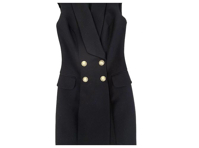 Balmain Wollblazer Kleid ärmellos schwarz - Ansicht 3