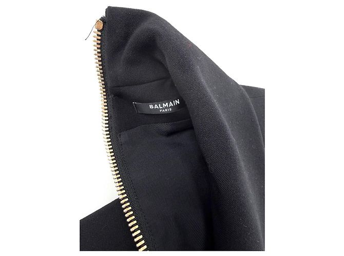 Balmain Wollblazer Kleid ärmellos schwarz - Ansicht 4