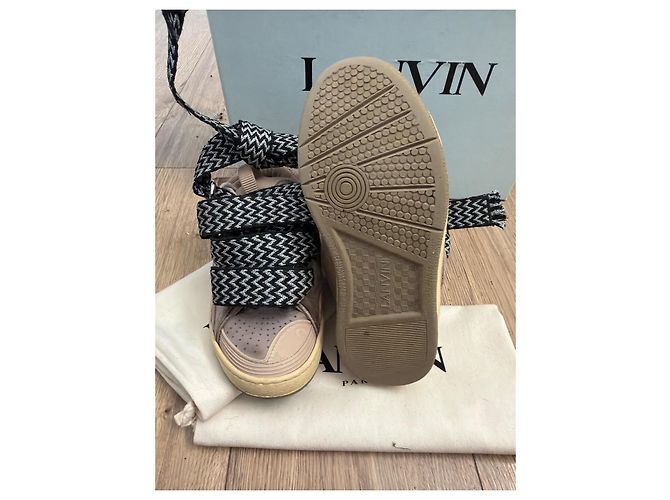 Baskets Curb Lanvin – Taille 35 – Très Bon État – Ensemble Complet Rose Camel - vue 2