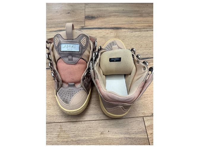 Baskets Curb Lanvin – Taille 35 – Très Bon État – Ensemble Complet Rose Camel - vue 6