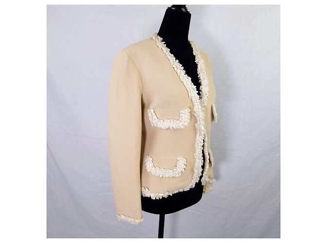 Moschino Cheap And Chic Moschino Nature Friendly Garment Jacke Beige - Ansicht 4
