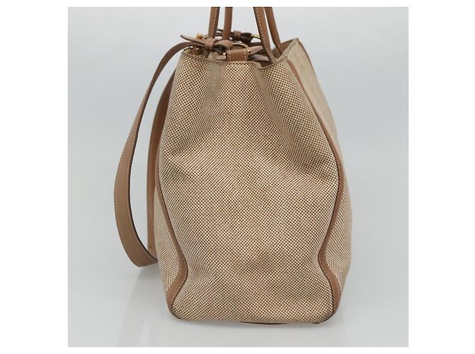 Fendi 2Jours Tasche aus Canvas Medium Beige - Ansicht 4