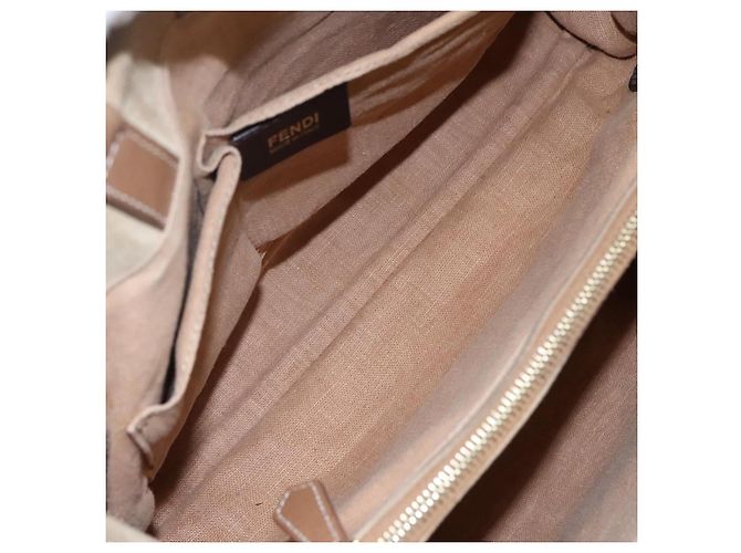 Fendi 2Jours Tasche aus Canvas Medium Beige - Ansicht 5