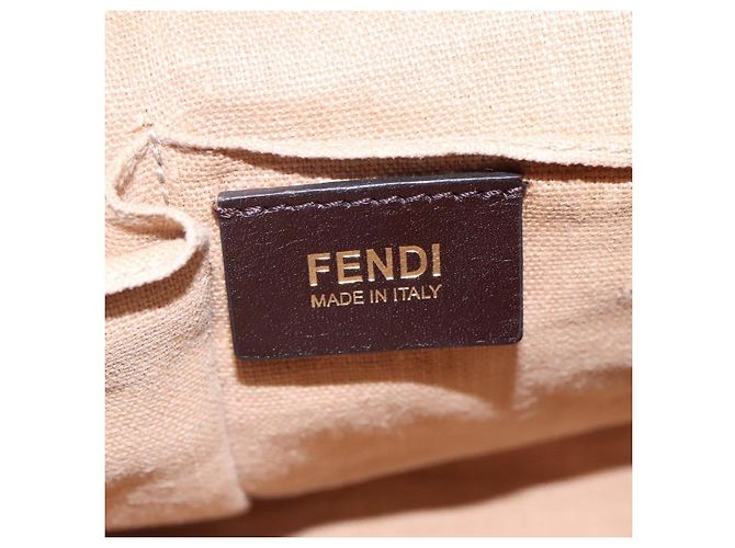 Fendi 2Jours Tasche aus Canvas Medium Beige - Ansicht 6