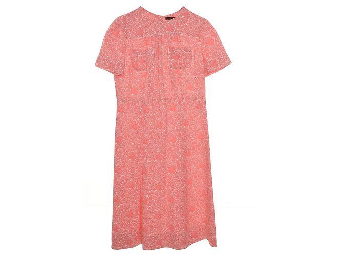 Vestido midi de viscosa rosa Louis Vuitton - vista 3