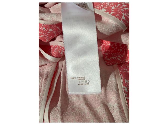 Vestido midi de viscosa rosa Louis Vuitton - vista 4