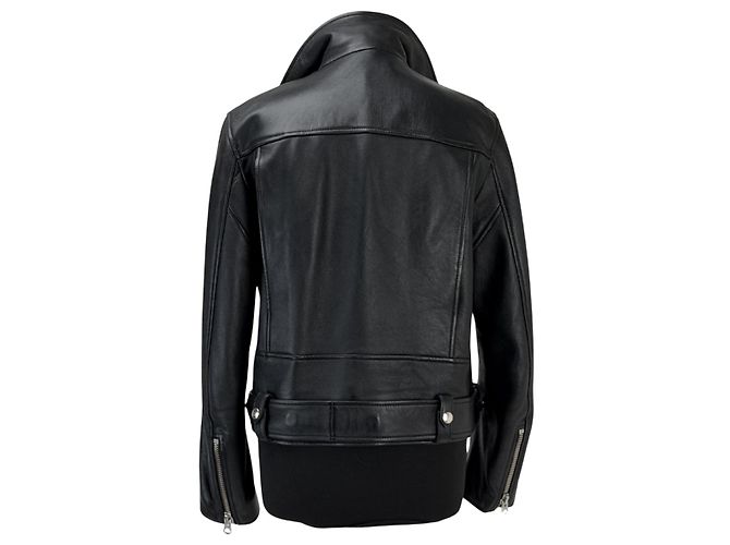 Autre Marque ACNE STUDIOS Bikerjacke aus schwarzem Lammleder - Ansicht 3