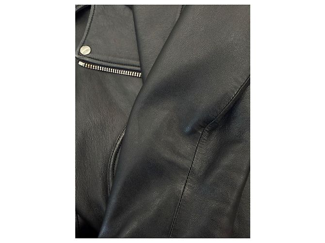 Autre Marque ACNE STUDIOS Bikerjacke aus schwarzem Lammleder - Ansicht 6