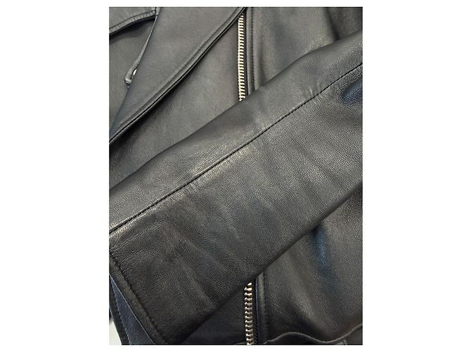 Autre Marque ACNE STUDIOS Bikerjacke aus schwarzem Lammleder - Ansicht 8