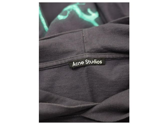 Autre Marque Sudadera oversized ACNE STUDIOS Índigo desvanecido Algodón XL Azul marino - vista 3